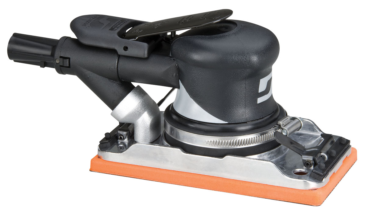 3-2/3" W x 7" L (93 mm x 178 mm) Dynabug Orbital Sander, Vac-Ready: .24 hp, 8,000 RPM, 3/16" (5 mm) Dia. Orbit - Orbital Sanders